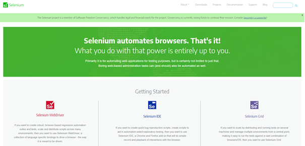 Selenium main page